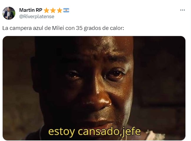 Los memes por la campera de Javier Milei - X