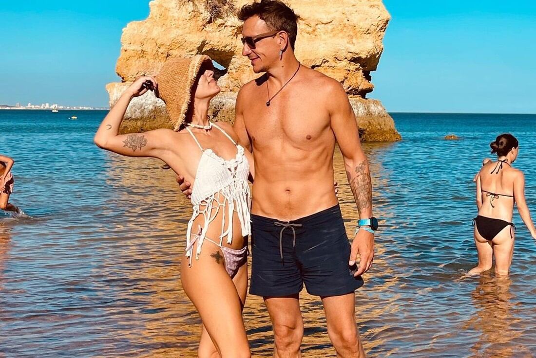 Nico Vázquez y Gimena Accardi, de vacaciones por Europa (Instagram).