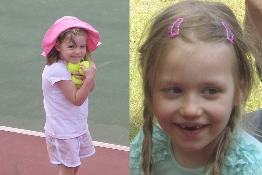 Madeleine McCann, la británica desaparecida en 2007, e Inga Gehricke, la niña alemana buscada desde 2016. 