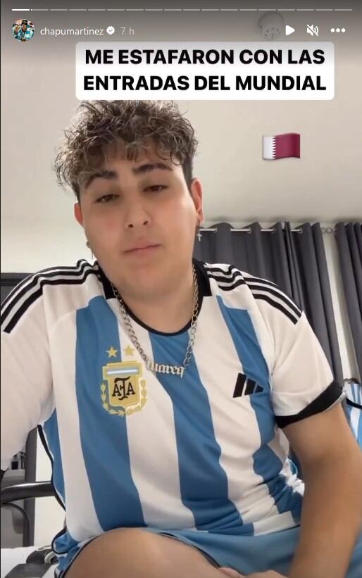 El influencer fue estafado con entradas para el Mundial de Qatar.