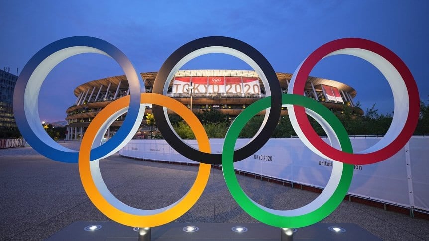 El estadio olímpico de Tokio se vistió de gala para la inauguración de los Juegos. 