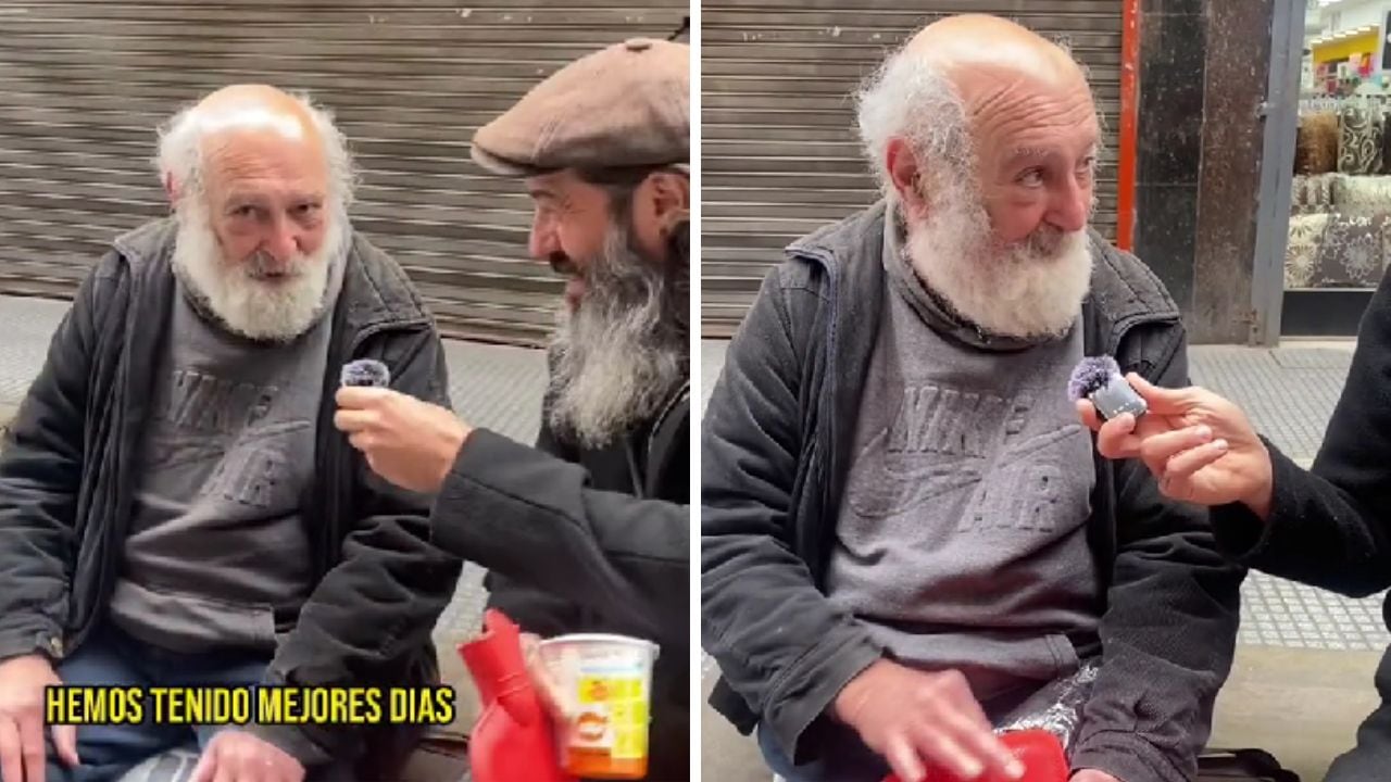 La historia de Isidoro que conmovió en TikTok: era traductor, tuvo un ACV y ahora vive en la calle. Foto: captura.