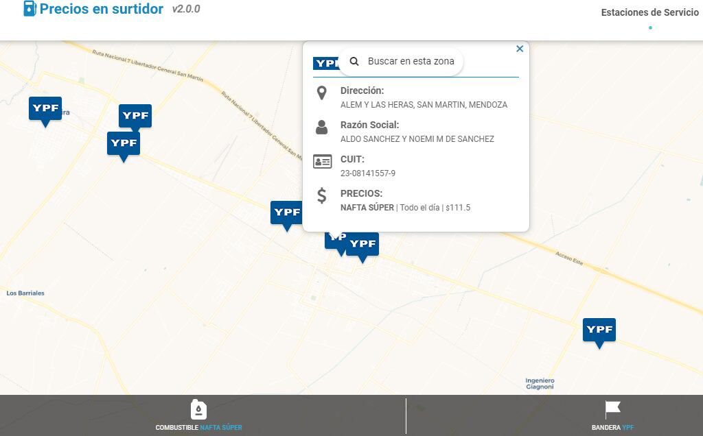 Precio de la nata súper en San Martín (14 de marzo de 2022)