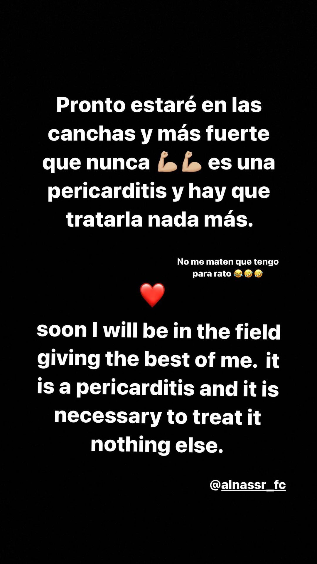 El mensaje en Instagram del Pity Martínez