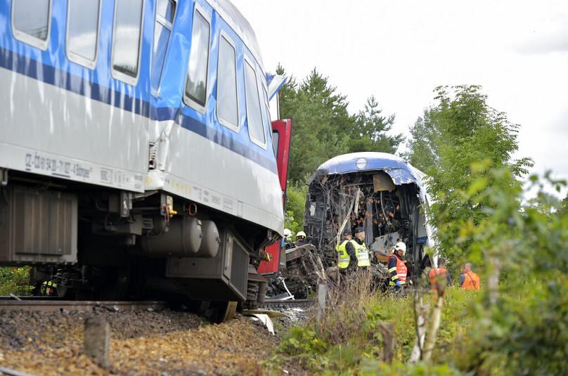 choque de trenes en República Checa