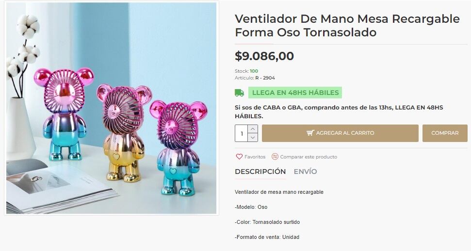 Ventilador de mano para mesa (DD2)