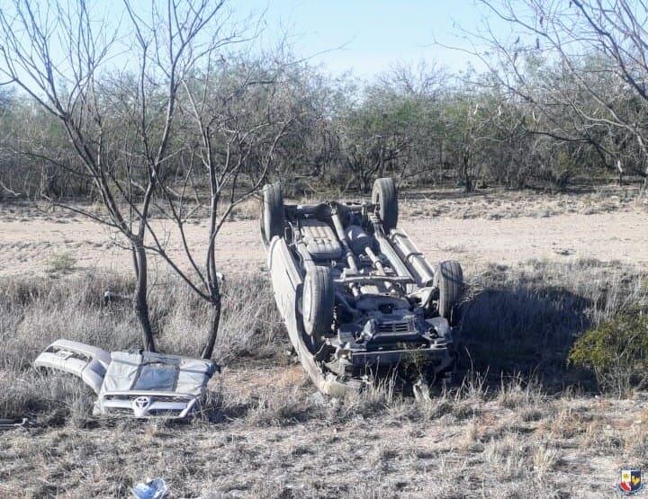 Una pareja de Mendoza volcó en la Autopista de las Serranías Puntanas. Foto: El Chorrillero