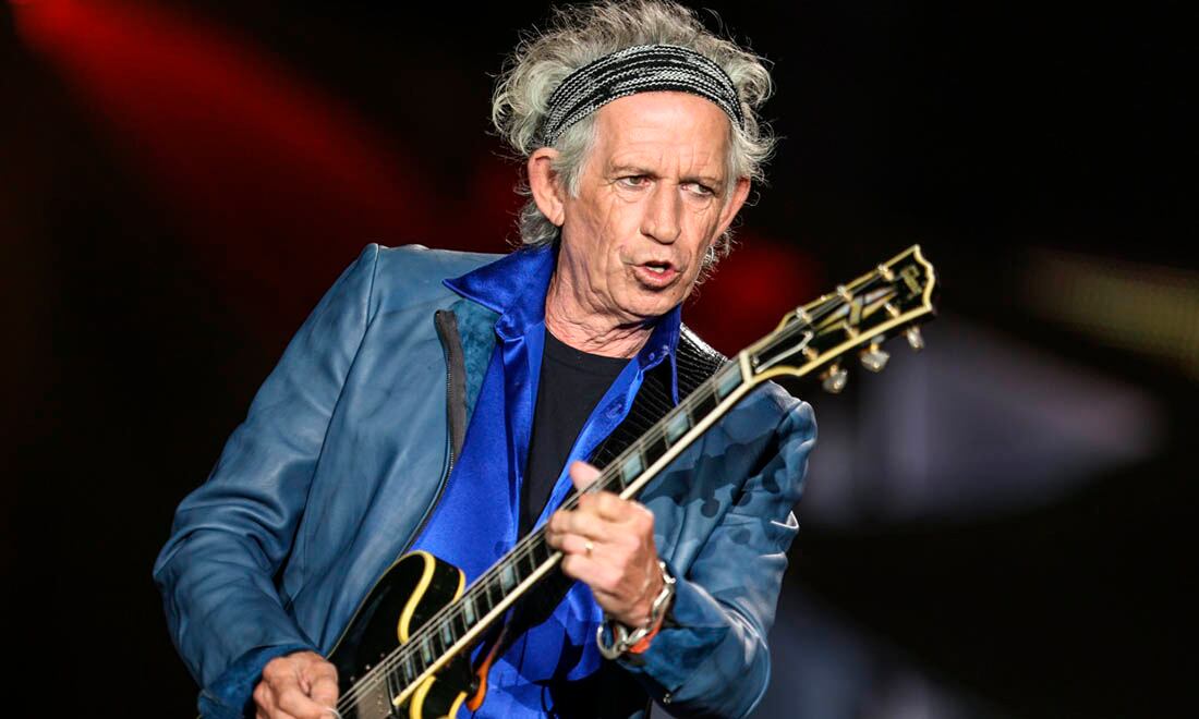 Keith Richards performs at The Rolling Stones Zip Code Tour opening night at Petco Park on Sunday, May 24, 2015 in San Diego, Calif.