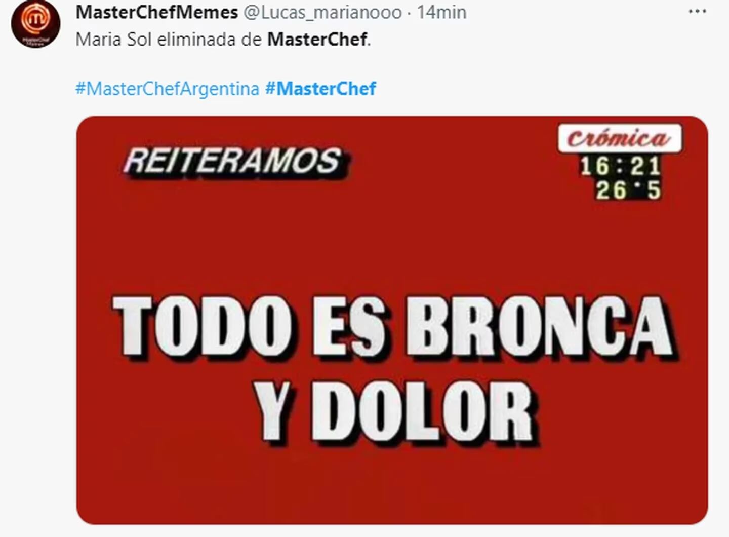 Los memes estallaron tras la eliminación de María Sol