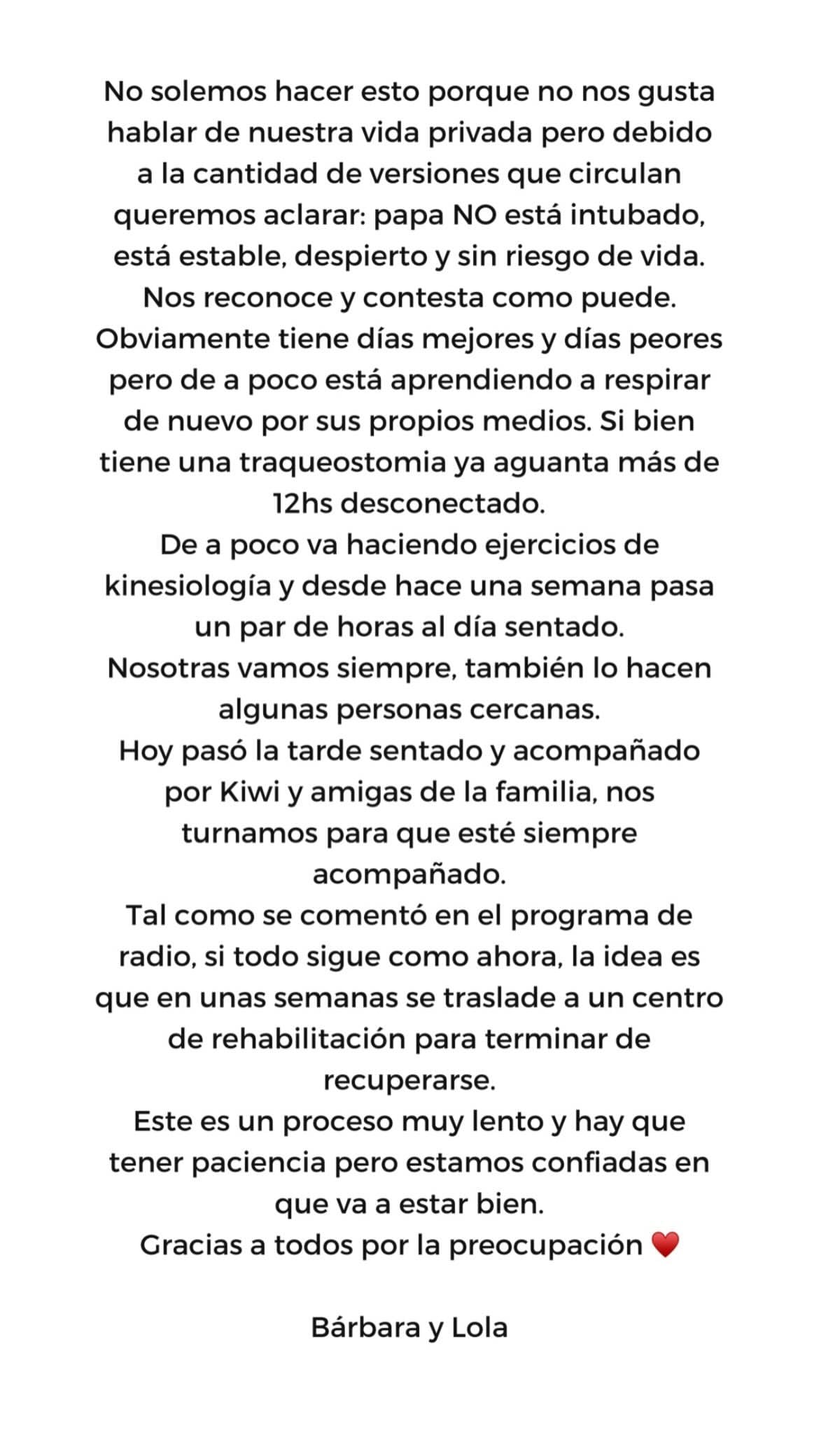 El descargo de las hijas de Jorge Lanata para desmentir a Yanina Latorre. Captura de Instagram.