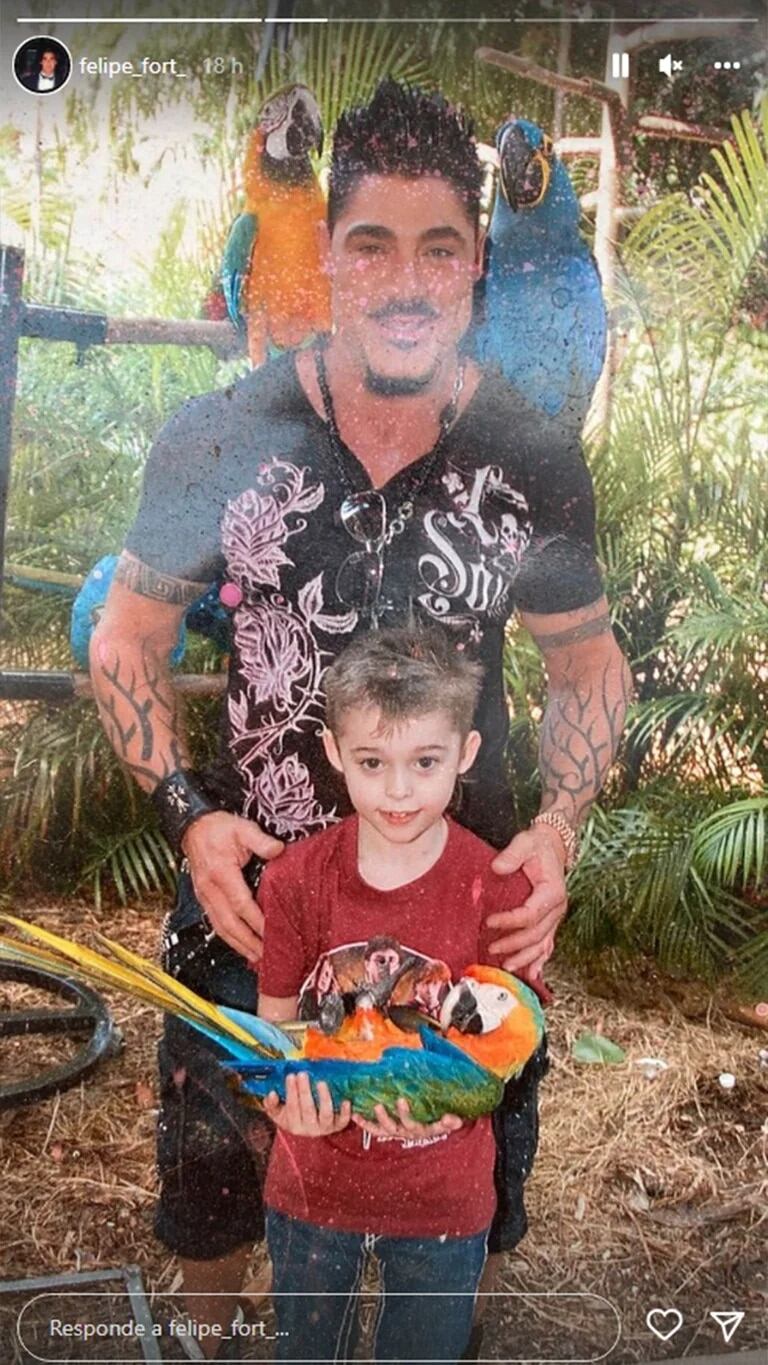 Felipe Fort junto a su papá Ricardo