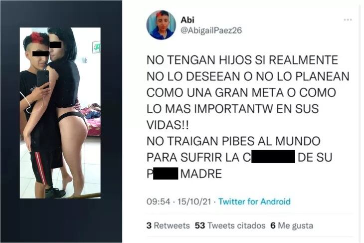 Uno de los mensajes que dejó la novia de la madre de Lucio Dupuy antes del asesinato - Twitter