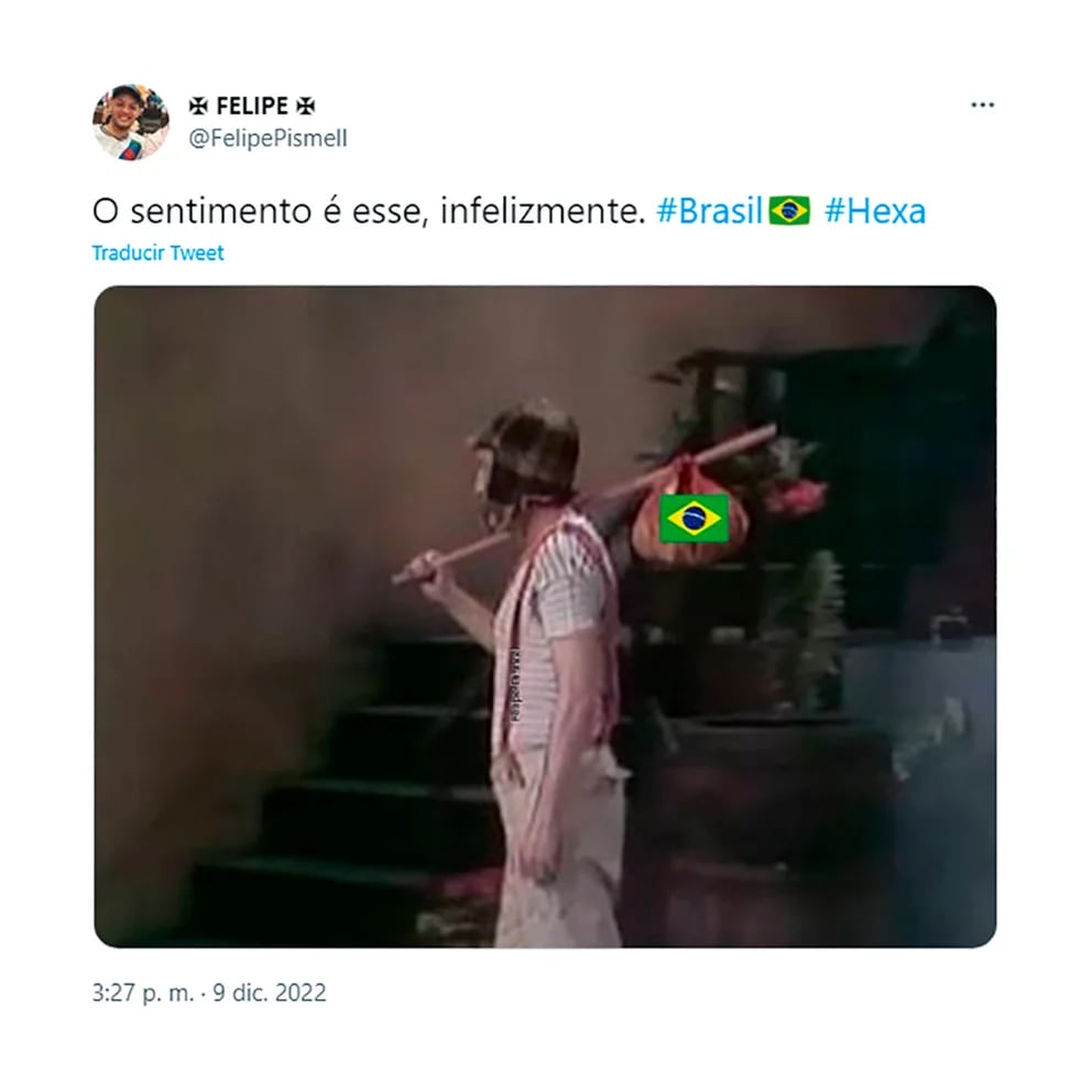 Los mejores memes de la inesperada eliminación de Brasil del Mundial Qatar 2022.