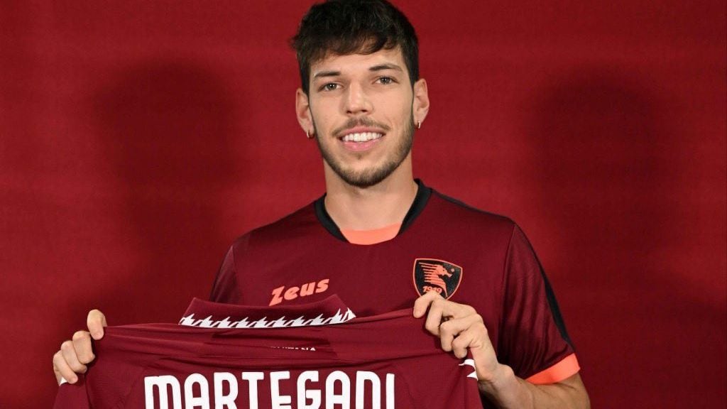 Agustín Martegani, jugó la última temporada cedido en Salernitana de Italia, que descendió a la Serie B