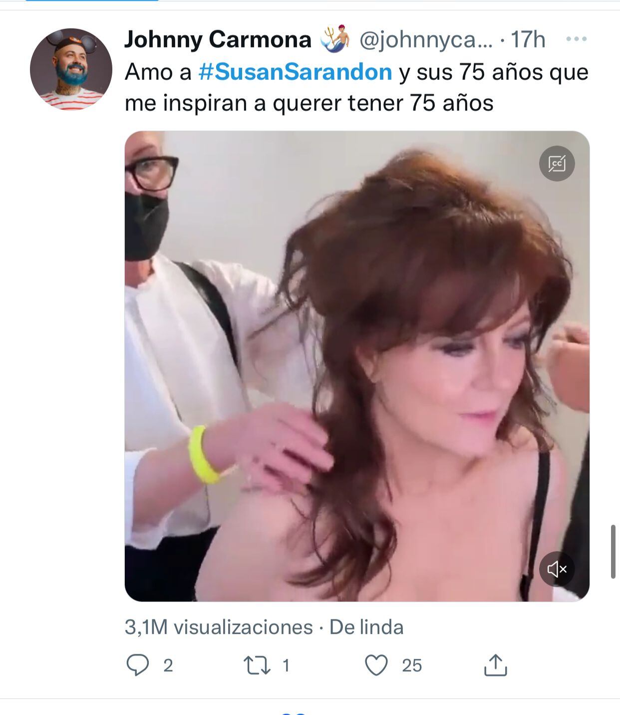 Susan Sarandon, furor en Twitter.