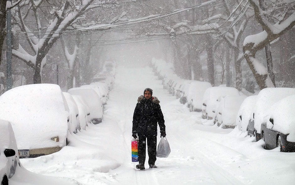 La nevada que se produjo durante el jueves es una de las mayores en años.