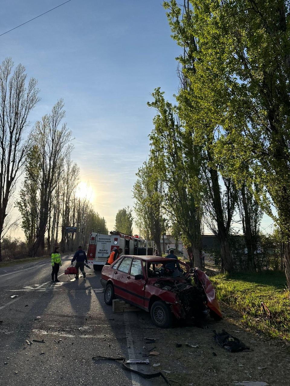 Grave accidente en Maipú, que terminó con un muerto / Foto: Ministerio de Seguridad