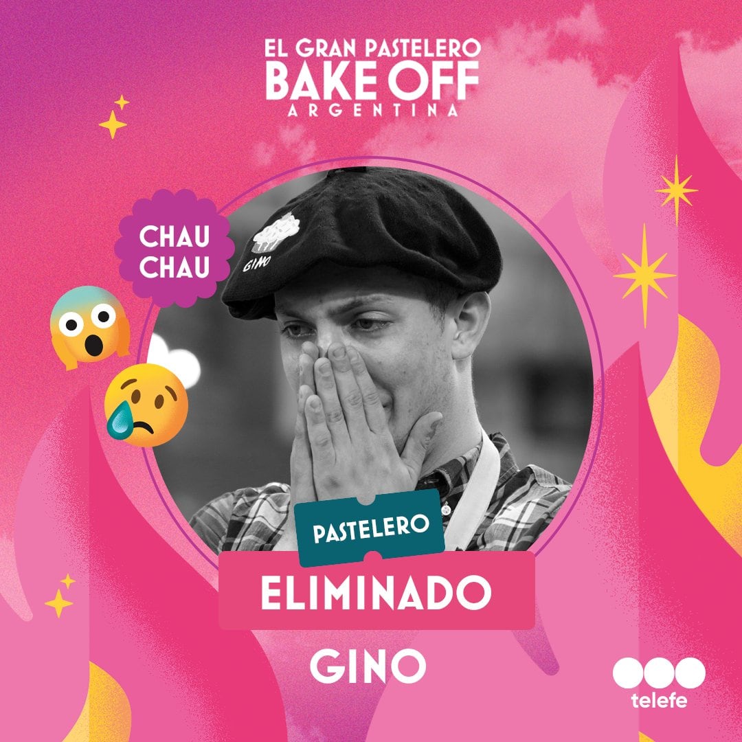 Entre lágrimas, Gino se despidió de Bake Off