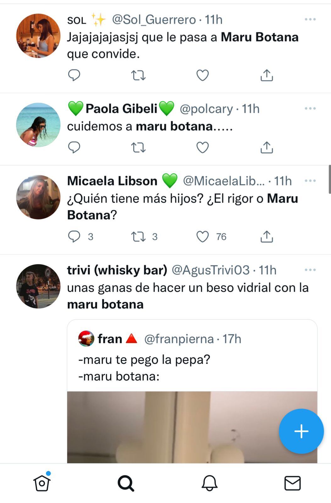 Maru Botana fue tendencia en las redes por besar un vidrio.