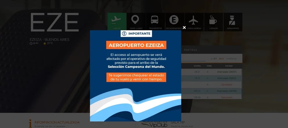 Aeropuertos Argentina 2000 recomienda adelantar los planes. Foto: Web