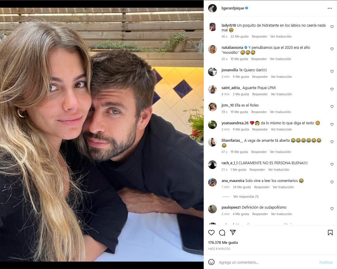 Gerard Piqué publicó su primera foto con Clara Chía y lo hizo después del tema de Shakira.