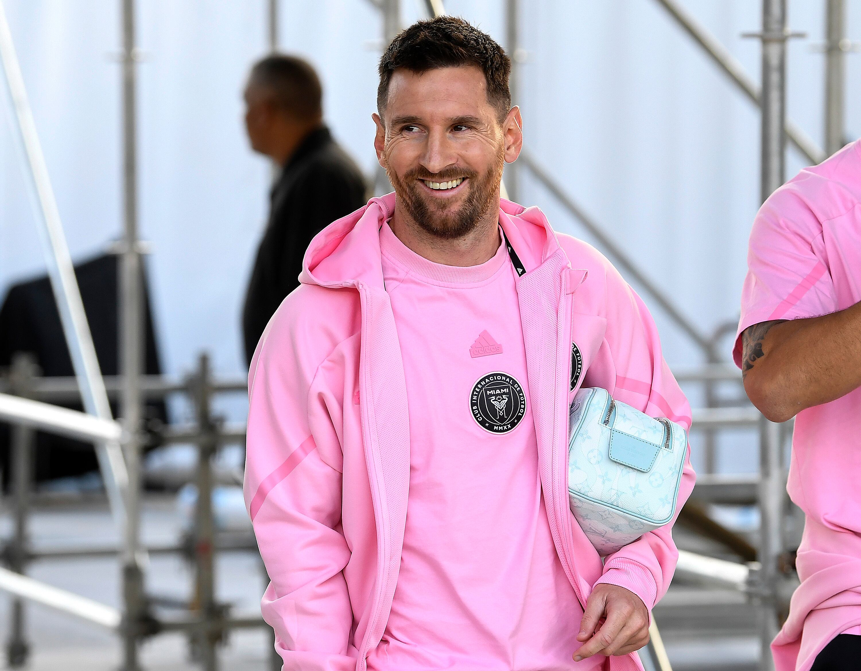 El astro argentino Lionel Messi del Inter Miami previo al partido contra Nashville SC en los octavos de final de la Copa de Campeones de la CONCACAF, el miércoles 13 de marzo de 2024, en Fort Lauderdale, Florida. (AP Foto/Michael Laughlin)