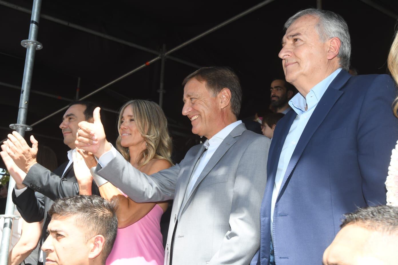 Rodolfo Suárez y Gerardo Morales en el palco oficial del Carrusel (Foto: José Gutiérrez / Los Andes)