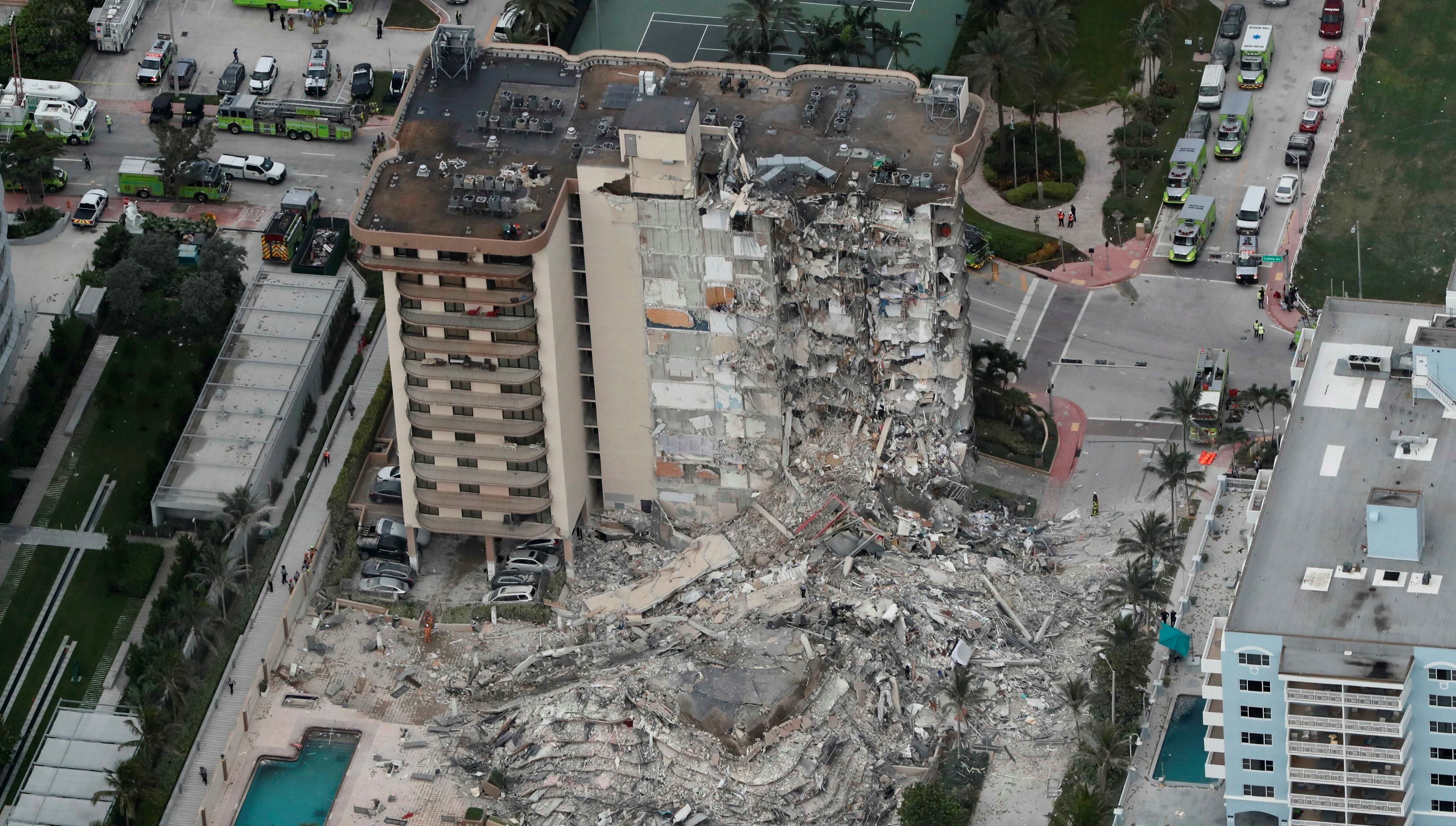 El edificio que se desplomó en Miami -