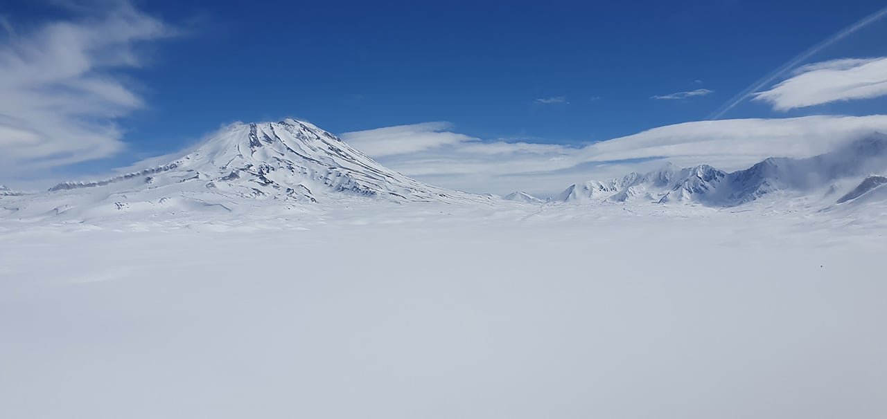 Nieve en la Laguna del Diamante, en el sur de la provincia de Mendoza.
Prensa Irrigación