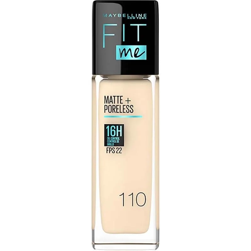 Base Líquida de Maquillaje Maybelline Fit Me Matte Poreless Foundation.