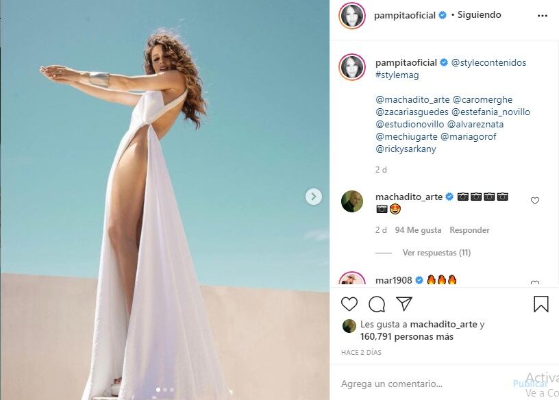 Carolina Pampita Ardohain en redes