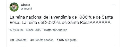 Una extraña coincidencia vendimial sirvió para unir la elección de la reina de Santa Rosa con presagios mundiales.