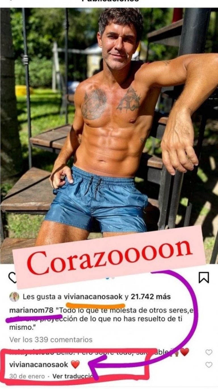 El emoji de corazón de la periodista para el actor