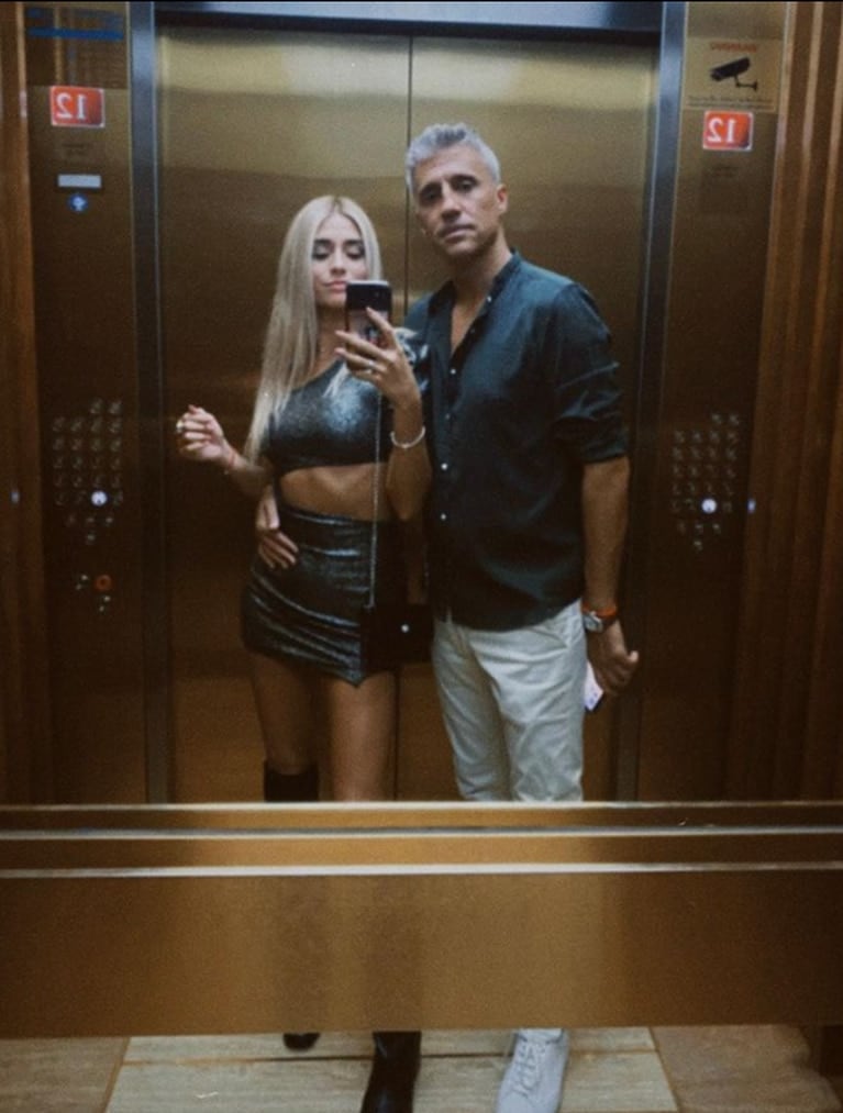 Hernán Crespo presume a su novia Antonella Silguero en las redes sociales.