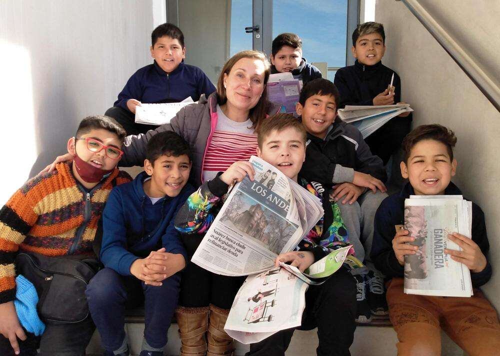 Máximo, Bladimir, Ariel, Justin, Thiago, Manuel, Thiago y Santino, acompañados por Marianela Sánchez.

