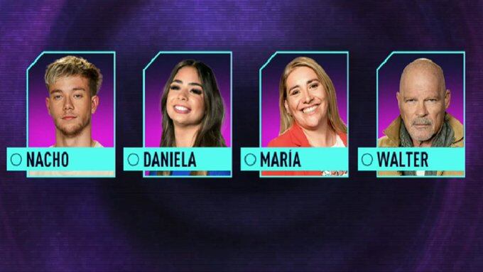 La placa de nominados en Gran Hermano