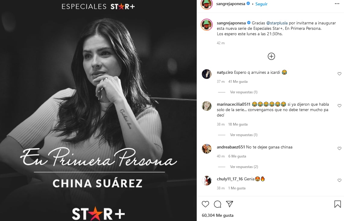 China Suárez, en Especiales de Star+