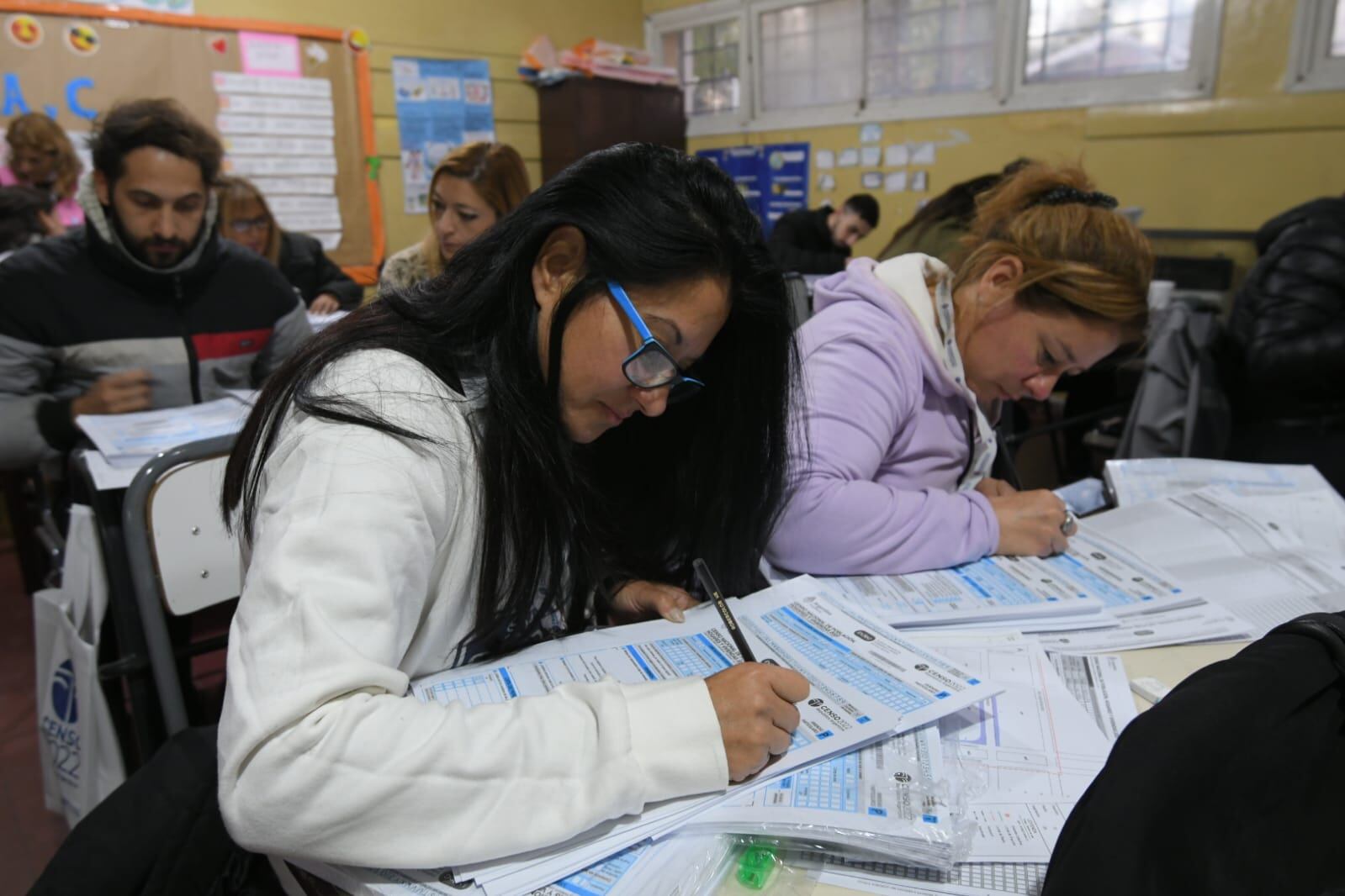 Censo 2022: operativo en la escuela Rafael Obligado (Guaymallén) - Ignacio Blanco / Los Andes