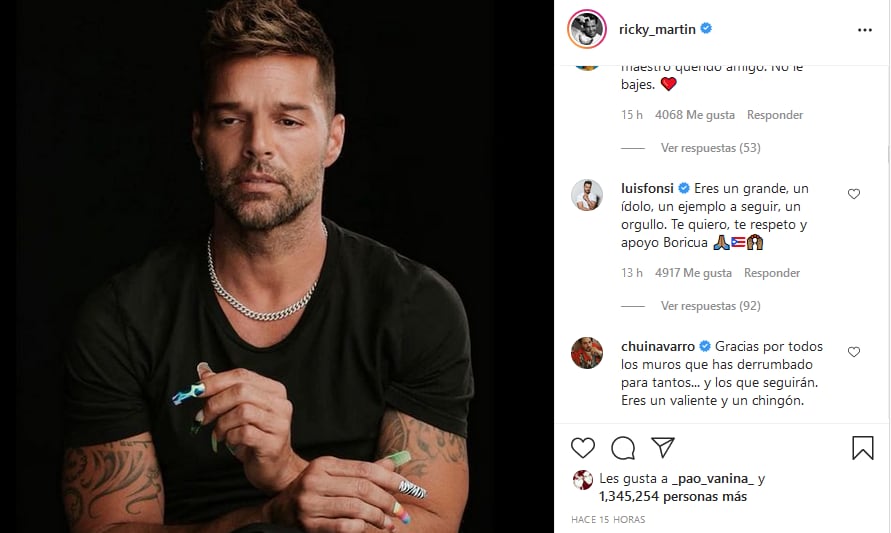 Luis Fonsi y su mensaje hacia Ricky Martin