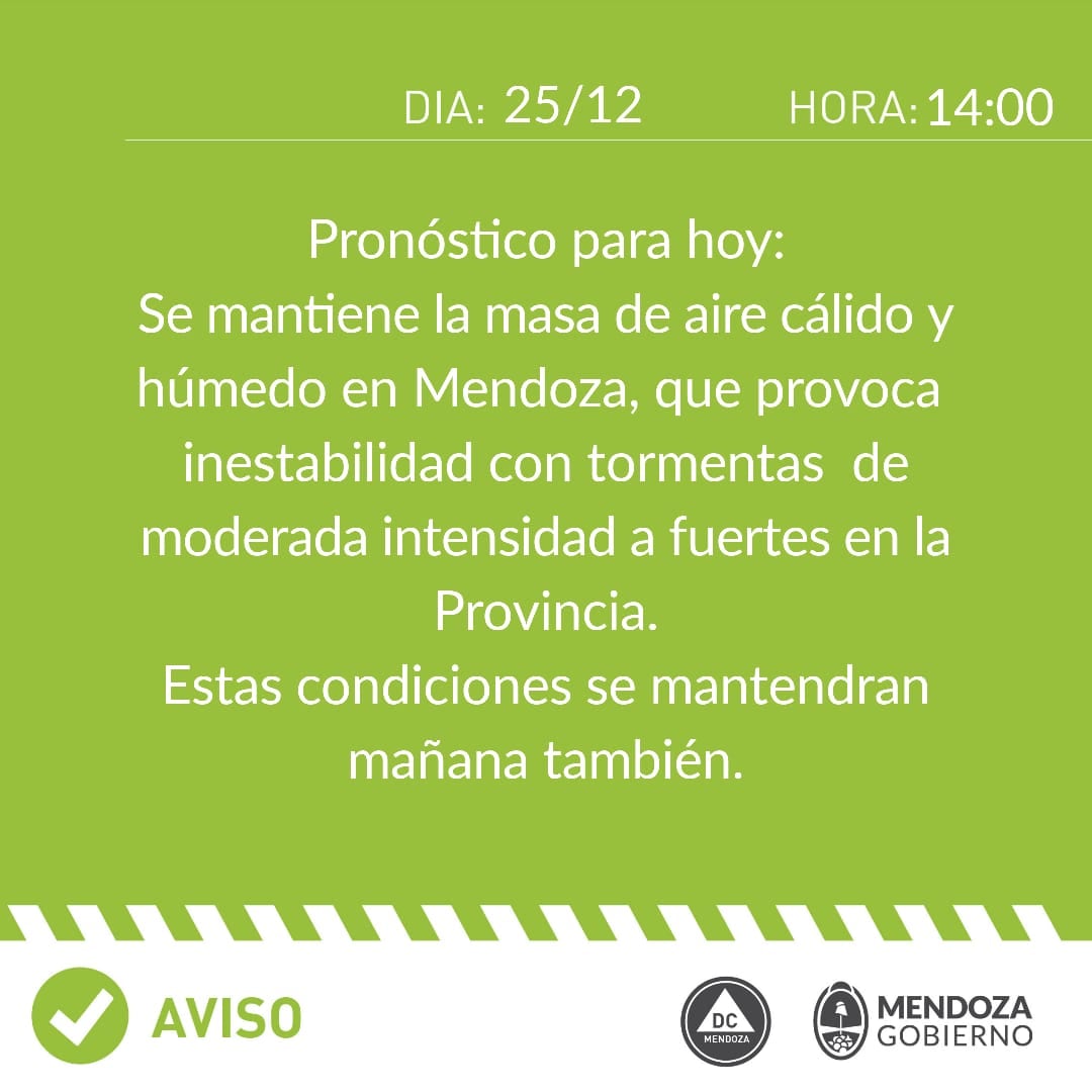 Aviso Defensa Civil 25 - 12