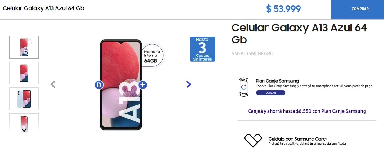 Samsung Galaxy A13 (Samsung Argentina)