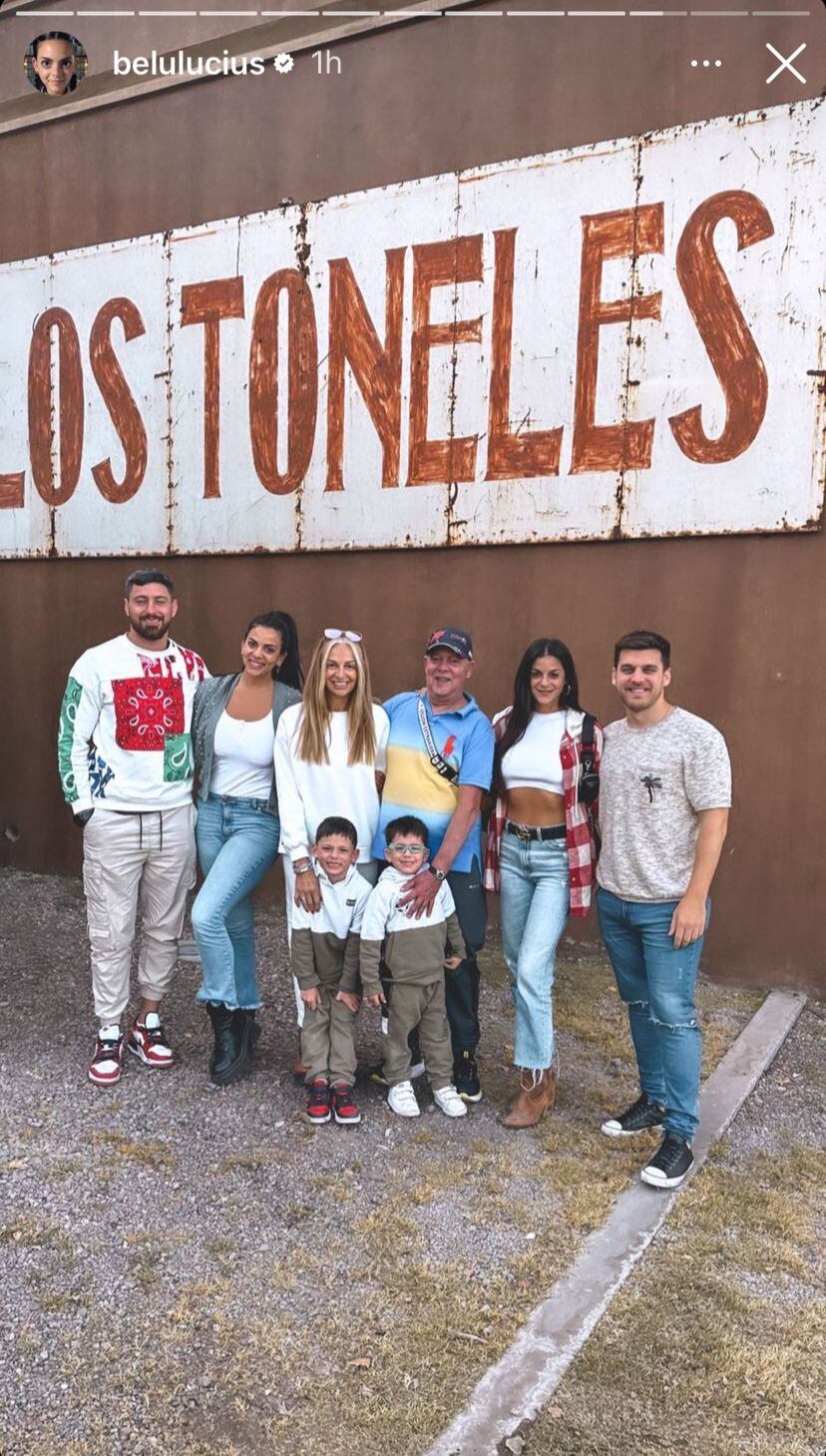 Emily Lucius y su novio, Rodrigo Macri, en sus vacaciones en Mendoza. Captura de historias.