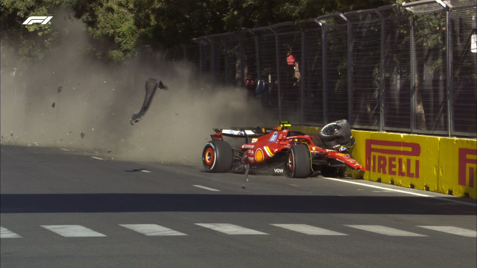 El choque del final entre Sainz y Pérez