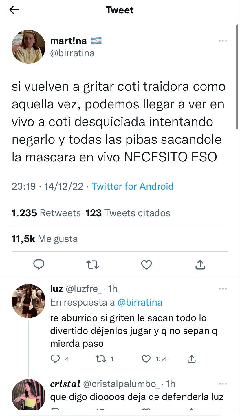 En redes debatieron la nominación espontánea de Coti en Gran Hermano.