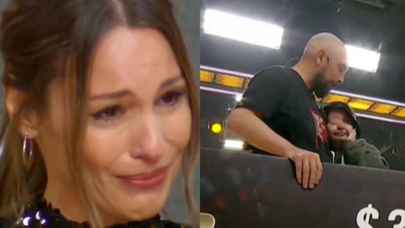 Pampita se emocionó al ver a Mariano con su hija