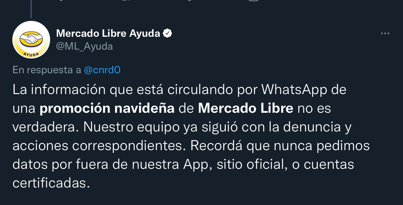 La respuesta de Mercado Libre