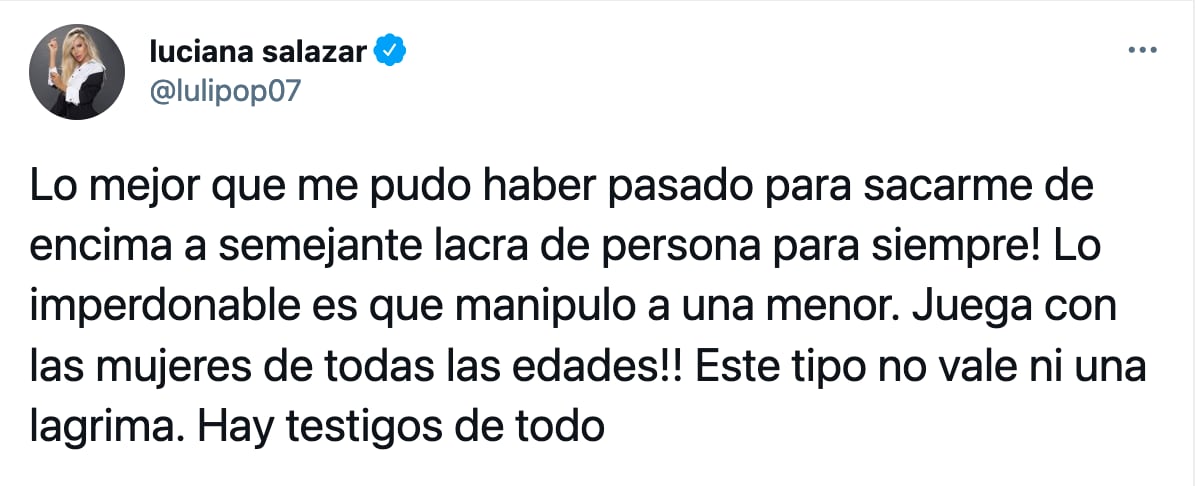 Luli Salazar estalló contra Martín Redrado al verlo en junto a otra mujer y compartió fuertes mensajes en sus redes.