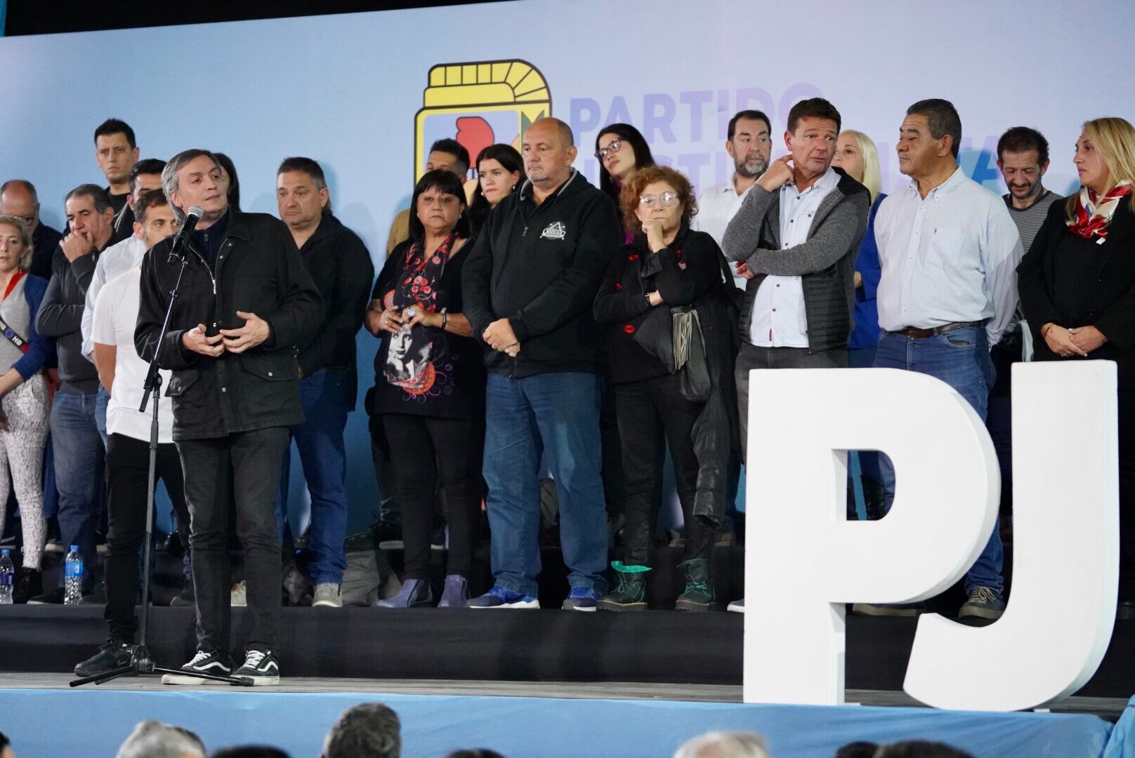 Máximo Kirchner durante el discurso en el acto de La Cámpora. Foto: Clarín