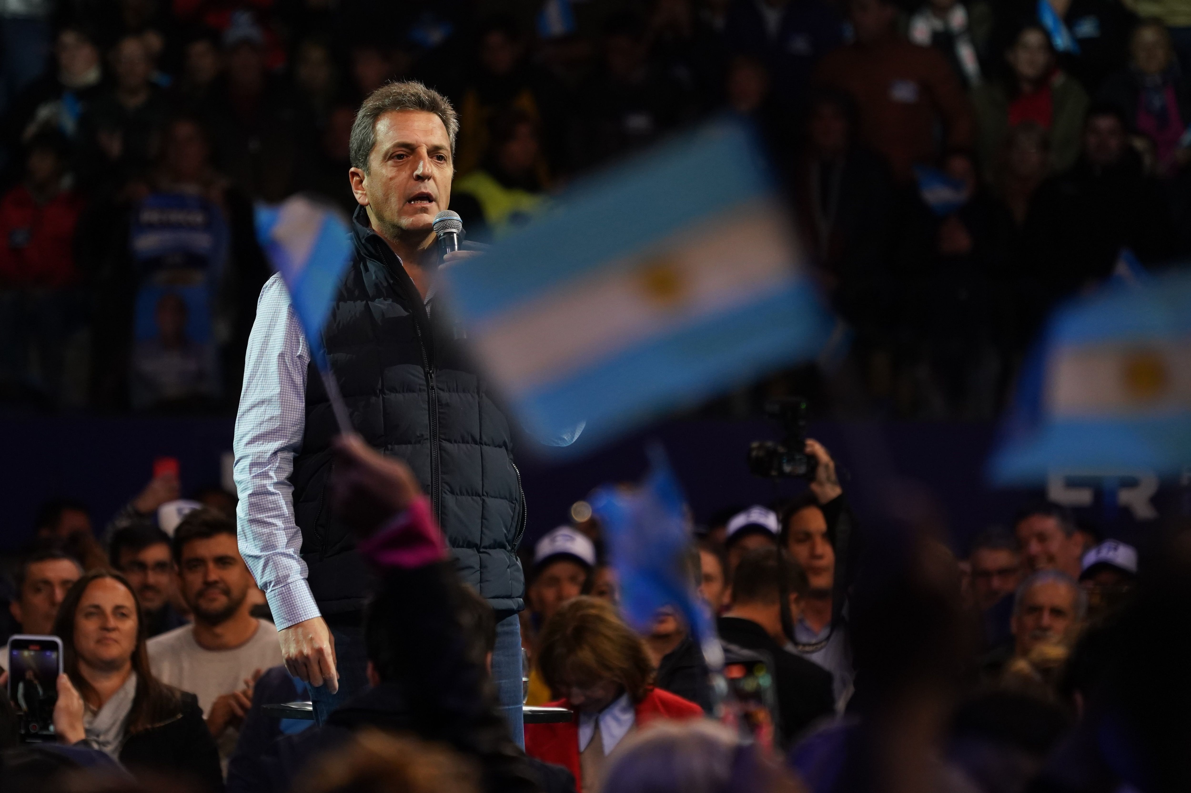 Sergio Massa, en el cierre del Congreso del Frente Renovador. Foto: Clarín