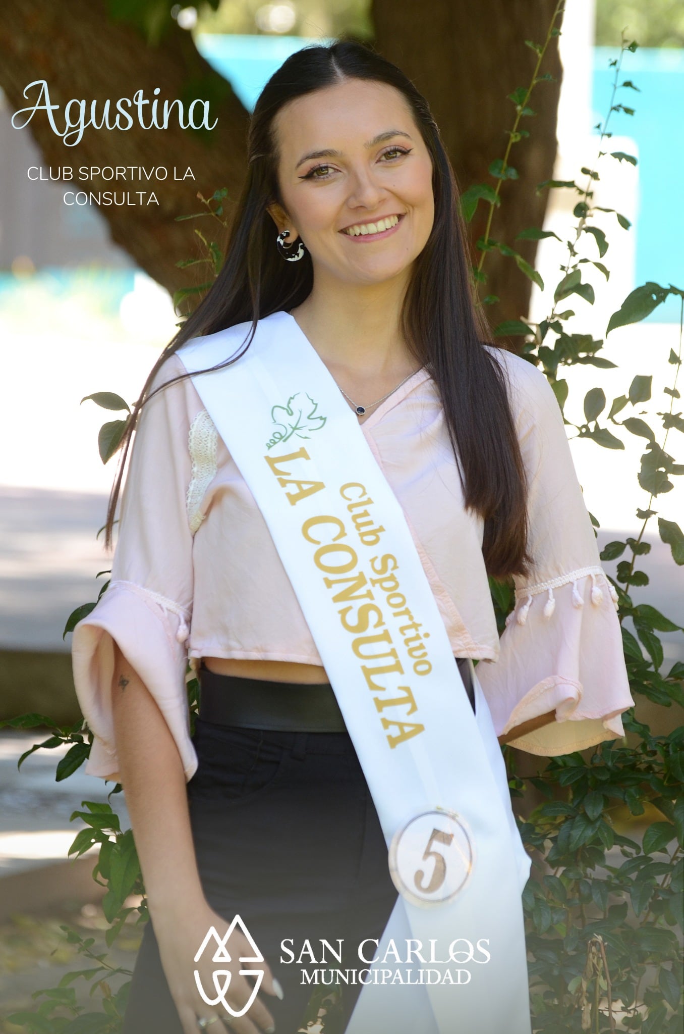 Reinas distritales de San Carlos.
Agustina, Club Sportivo La Consulta